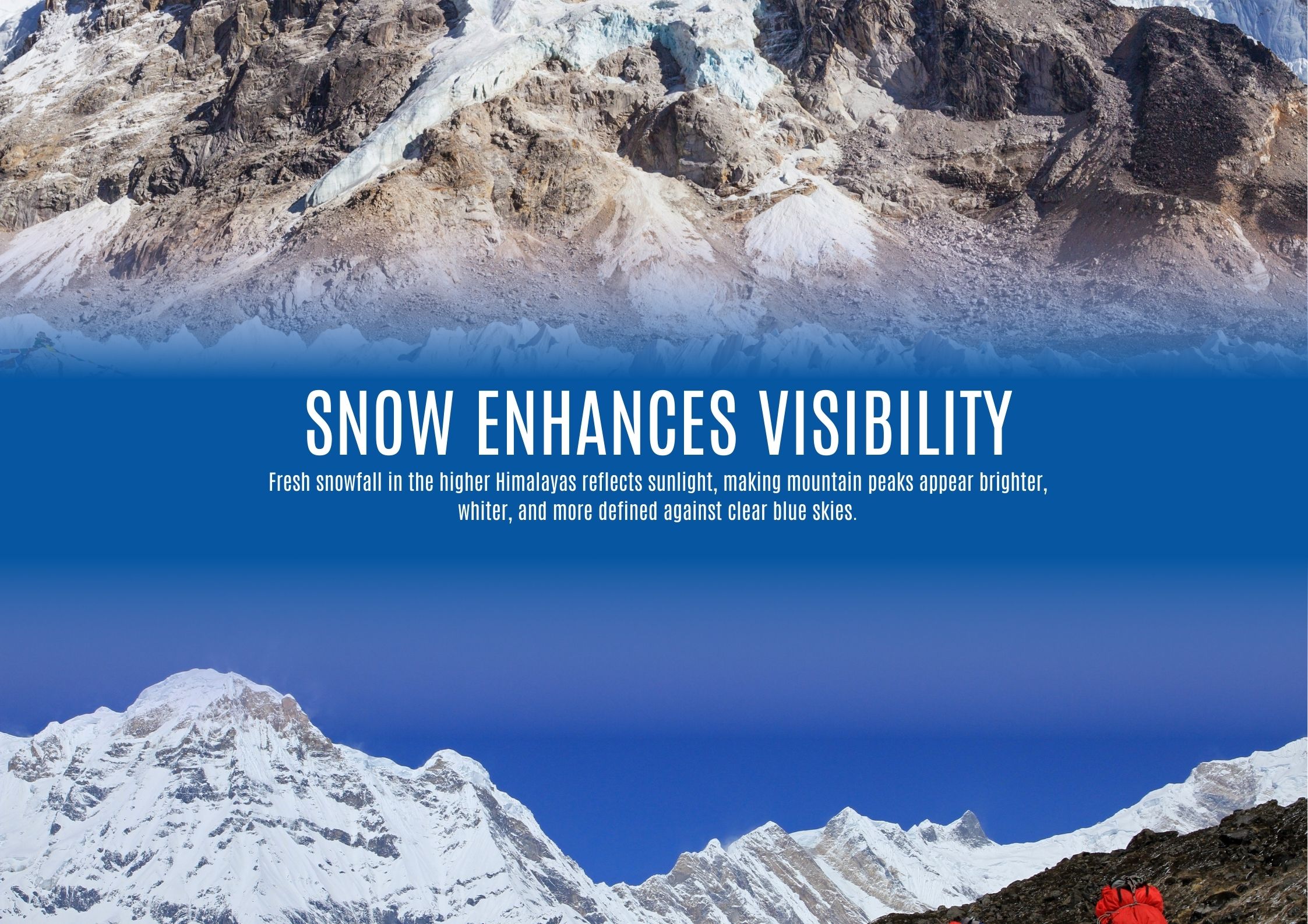 What makes January skies in Nepal so clear and scenic?